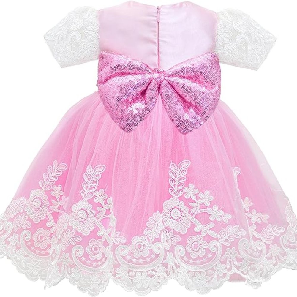 NWT Beautiful Sparkling Sequin Bow Baby Dress Christmas Flower Girl Page⦠- Picture 10 of 12